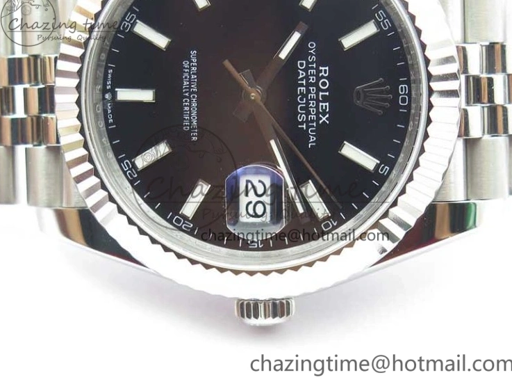 1229 DateJust 41MM 126334 904L SS VRF 1:1 Best Edition Black Dial Stick Markers on SS Jubilee Bracelet A Trendy 2901